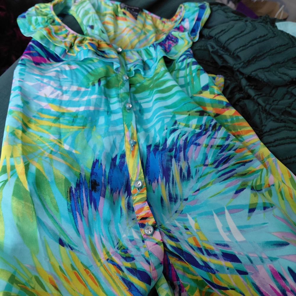 Spense Multicolor Button Down Shirt - image 1